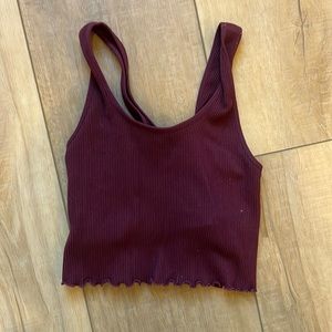 Lettuce edge workout crop top
